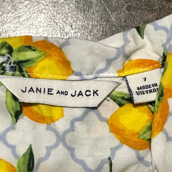 Janie and Jack Lemon Poplin Shirt - Picture 4 of 4